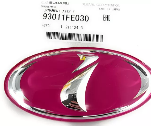 SUBARU IMPREZA WRX STi Pink i Front Grille Emblem 4" x 2" Badge Genuine