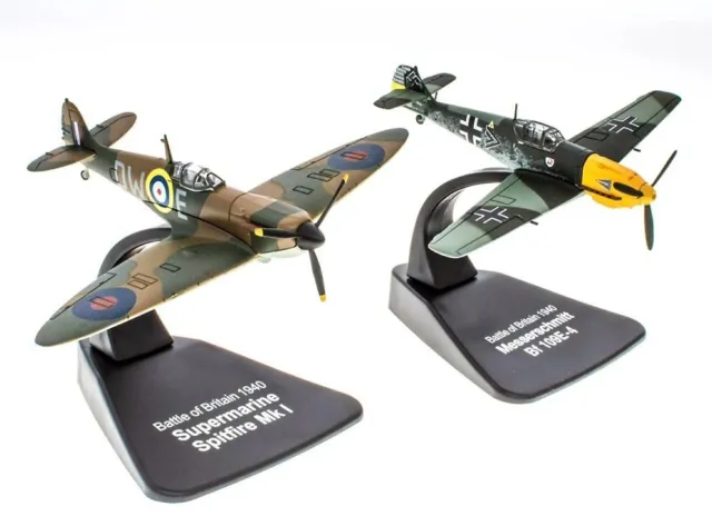 Messerschmitt Bf109E-4 + Supermarine Spitfire Mki ,Angleterre 1940, 1:72 Atlas