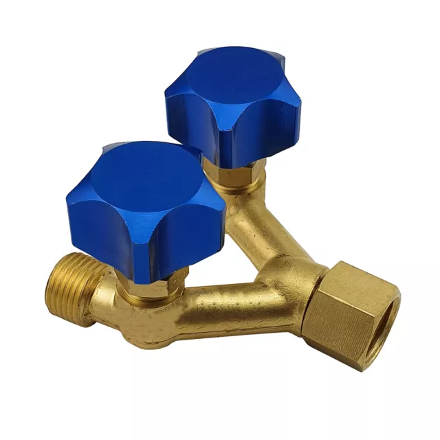 Hose Y Piece with Valve - R121 - Oxygen - Argon Oxy Acet Splitter- Y Connector