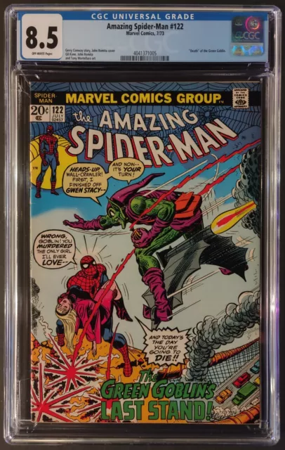 Amazing Spider-Man #122 Cgc 8.5 Marvel Comics 1973 - Death Of The Green Goblin