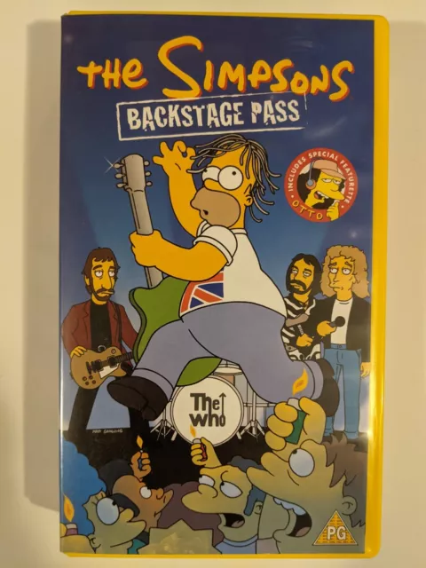 The Simpsons Backstage Pass (Animated) (VHS, 2002) Homer Marge Tested Working