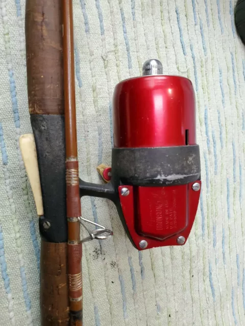 VTG BRONSON/TRUE TEMPER UNI SPIN 63L PRO ROD/REEL combo MADE in USA WORKS WELL