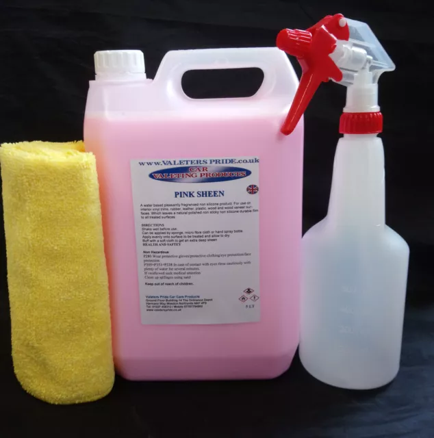 5L Pink Shine Set A Non Silicone Car Interior Dressing For Vinyl & Plastic