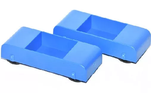 American Educational Set of Two Carts Ginsberg Scientific Moving Carts in Blue