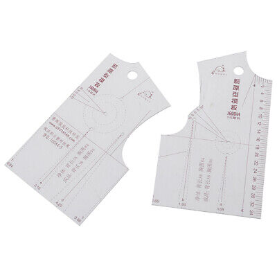 2pcs/set 1:5 Women Clothes Prototype Ruler Drawing Template Tailor Sewing Too Q6
