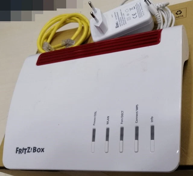 FRITZ!BOX 7590 DUAL Band Modem Wi-Fi Router VOIP VDSL - Bianco/Rosso ...