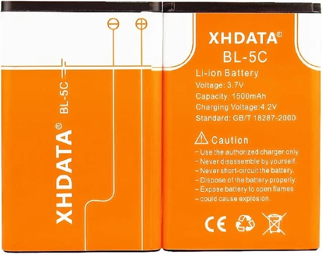BL-5C Battery 3.7V 1500Mah Rechargeable Battery Large Capacity for Radio for Hom