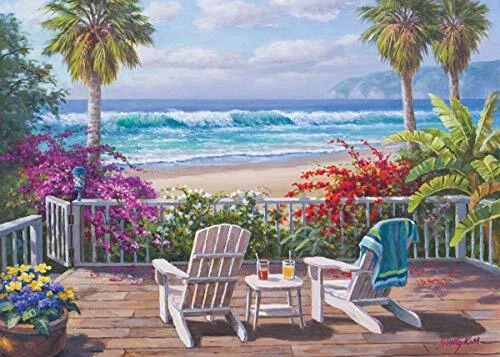 Sung Kim Art - Landscape Art Jigsaw Puzzle 1000 Piece for Adults Coastal View II