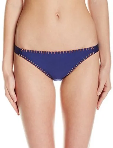 Splendid Women's Stitch Solid Tab Side Bikini Bottom, Navy, SZ X SMALL