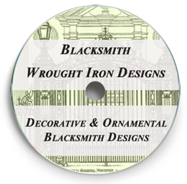 Rare Wrought Iron Design Books on CD Blacksmith Railings Gates Fences Forge 208