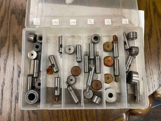 Whitney #91 Punch and Die Lot 3/16, .192, .196, 13/64, 1/4" WAW