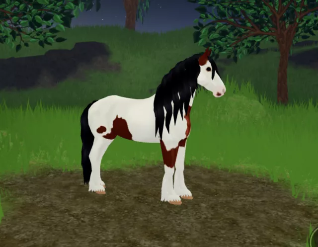 Roblox Wild Horse Islands 🐴 V1 Friesian 🤎 Chestnut Overo!