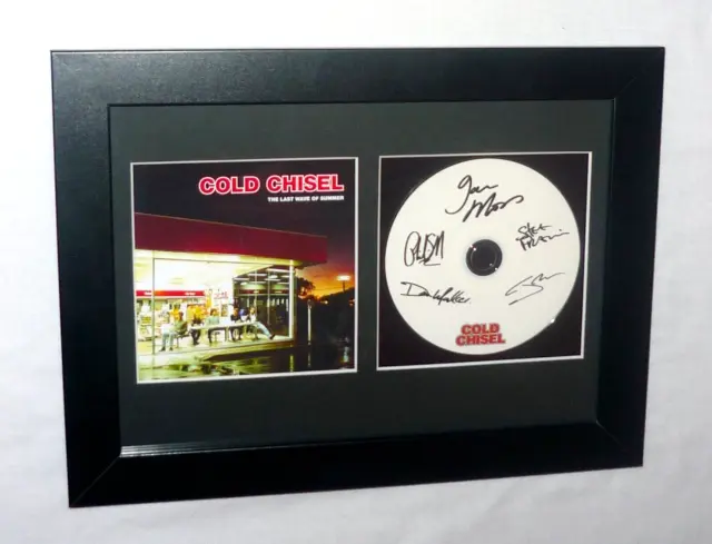 Cold Chisel Mounted Framed CD Signed Moss Walker Small Prestwich & Jimmy Barnes