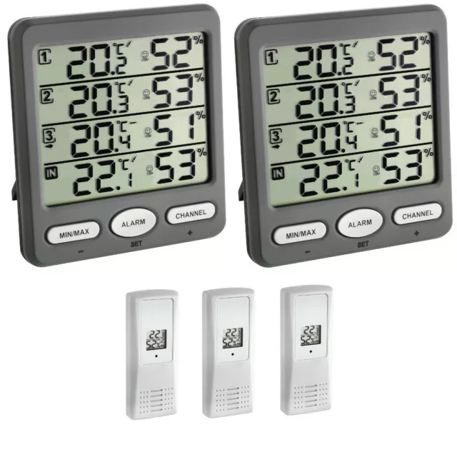 TFA 30.3054.10 Klima Monitor Spezial Thermometer Hygrometer digital zwei Display