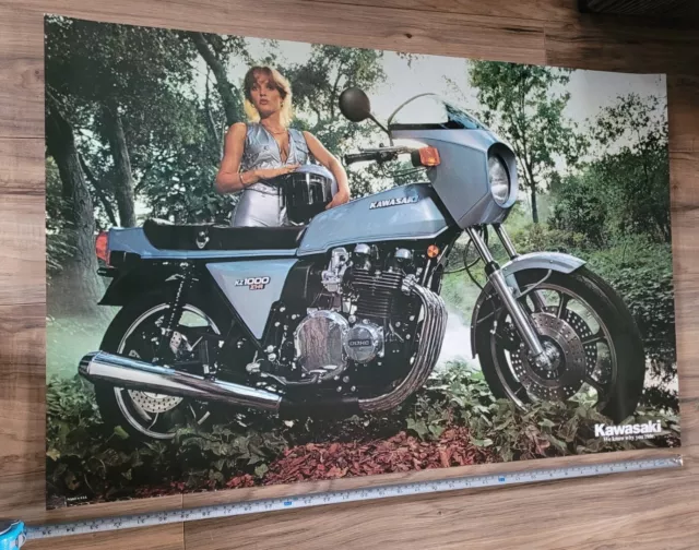 Rare 1977 Kawasaki KZ1000 Advertising Poster