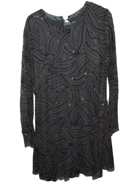 Superbe Robe De Cocktail Antik Batik Modele Lora Taille M/40 Couleur Noire