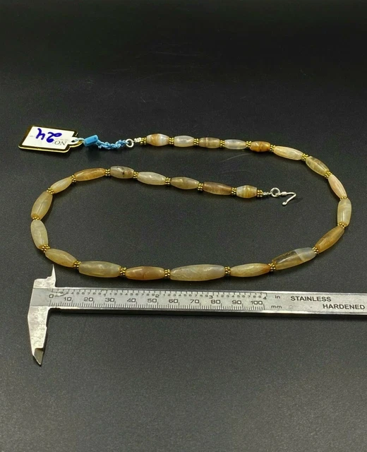OLD Beads Antique Trade Jewelry Agate Necklace Ancient Antiquities Burmese 8
