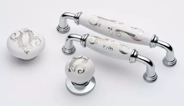 Traditional Handle White Kitchen Cabinet Knob Dresser Drawer Pulls Handle