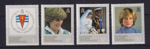 Falkland-Inseln Dependencies 1982 Prinzessin Diana Mi.-Nr. 112-115 postfrisch **