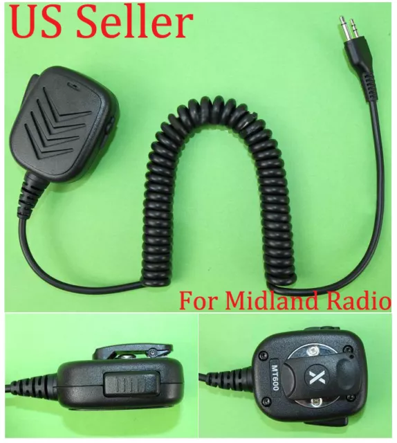Hand Handheld/Shoulder Speaker mic for Midland LXT GXT FRS AVP1 MLEBA Radio F