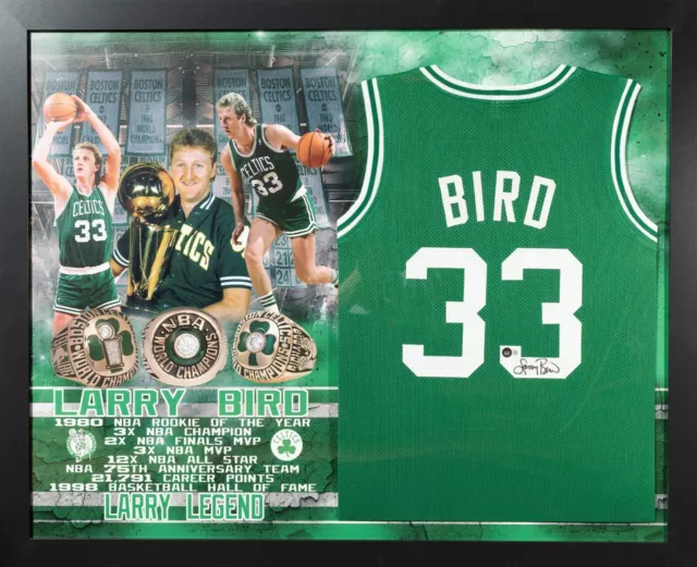 🍀Custom framed Larry Bird​ Boston Celtics​ jersey! No matter who