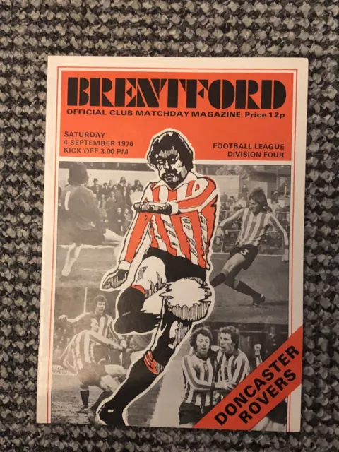 Brentford v Doncaster Rovers - 1976/77 - Division 4 - Match Day Programme