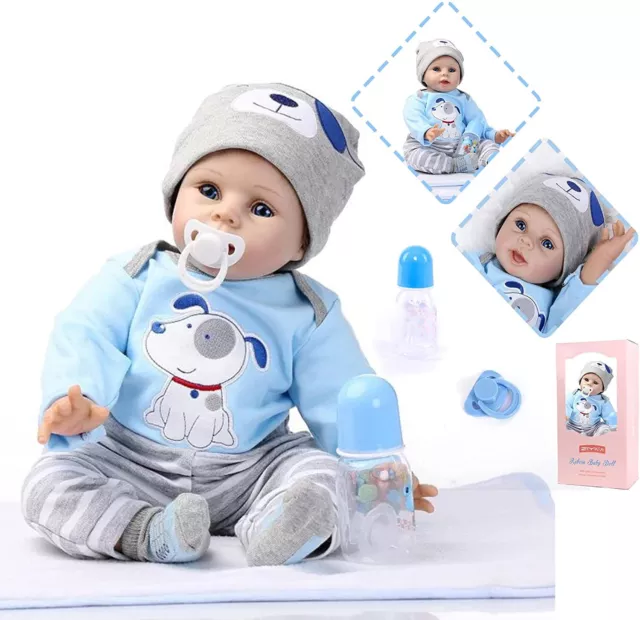 22" Reborn Dolls Baby Silicone Vinyl Handmade Realistic Fashion Newborn Gifts UK