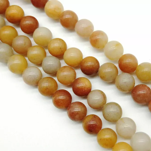 Wholesale Natural Gemstone Round Ball Spacer Loose Beads 4mm 6mm 8mm DIY Making