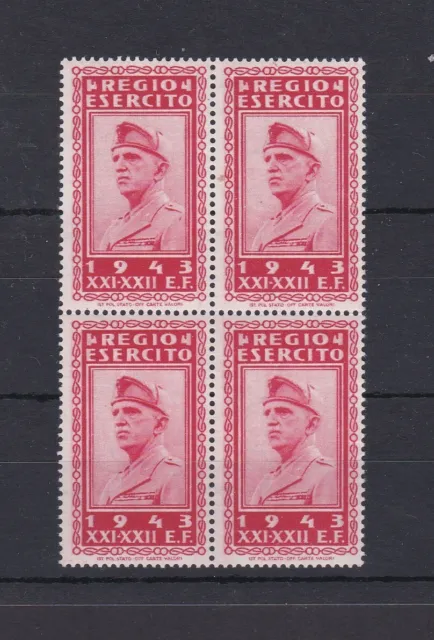 ITALY (22a102) Block 4 1944 Never hinged Victor Emmanuel- SCARCE