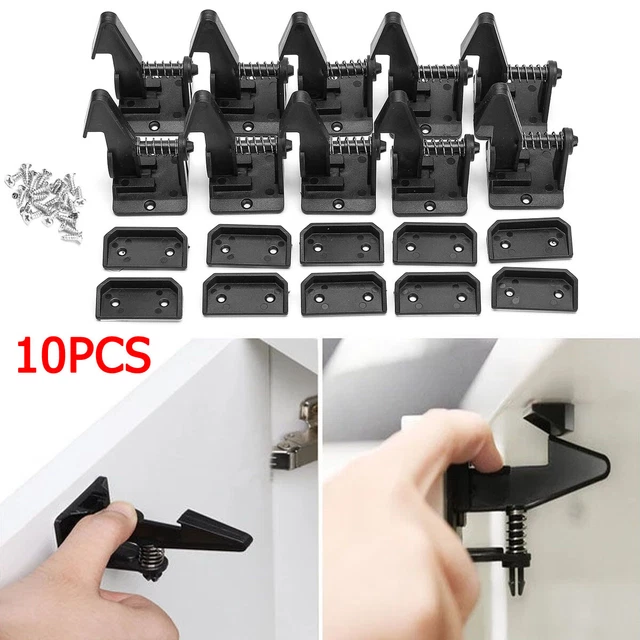 10 PACK BABY Safety Locks Child Kids Proof Cupboard Drawer Door