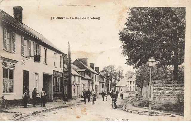 60 Froissy Ab#Mk517 La Rue De Breteull Cafe De La Gare