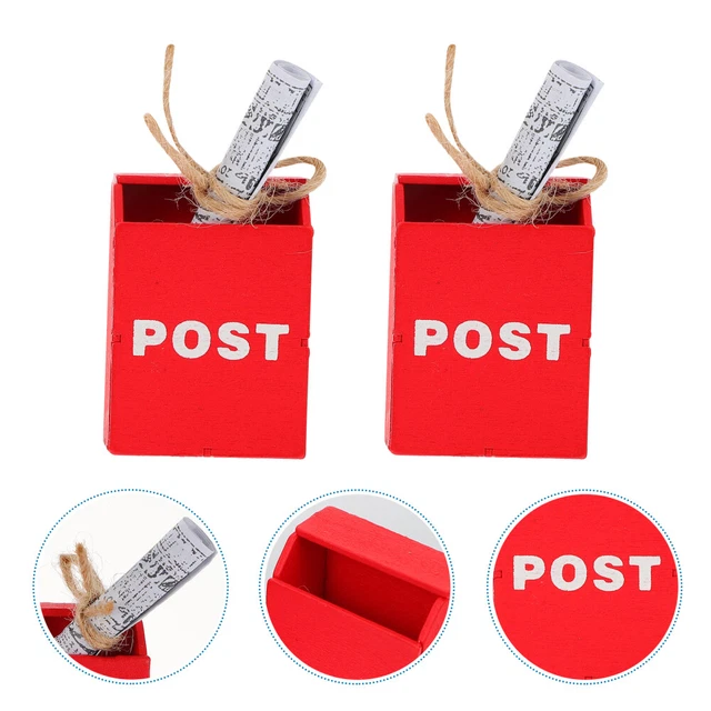 Papel Mini Buzón Periódico Modelos de Poste Decorativo Miniatura