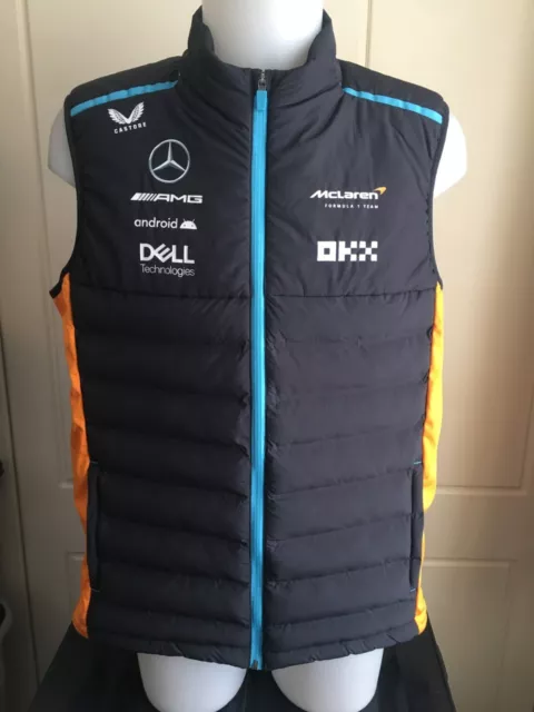 McLAREN F1 TEAM ISSUE BODY WARMER GILET MENS XL - 2023 SEASON LAST ONE