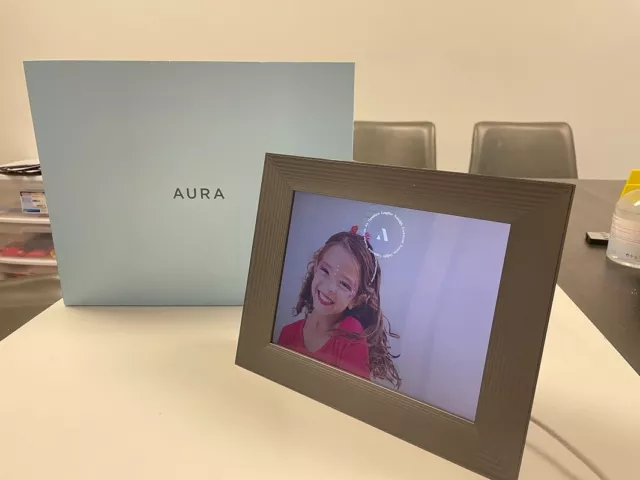 New Aura Mason 9" Wifi Digital Photo Picture Video Frame unlimited storage USA