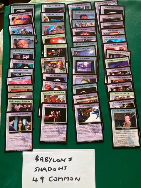 Babylon 5 CCG SHADOWS COMMON 49/50 Very good condition