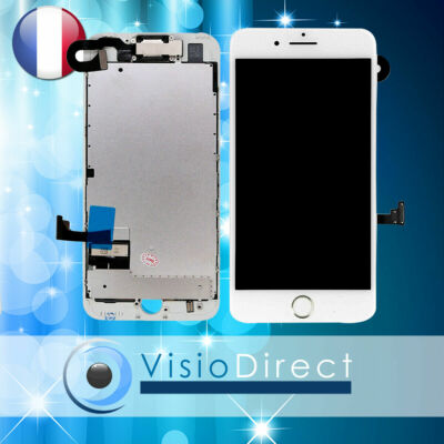 Ecran complet (avec nappes et bouton home) compatible pour iPhone SE 2020 BLANC
