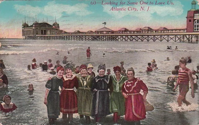 Postcard Looking For Someone to Love Us Atlantic City NJ