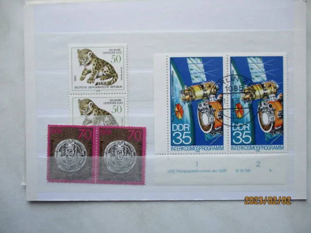 Briefmarken DDR diverse Sperrwerte postfrisch und gestempelt, siehe Fotos