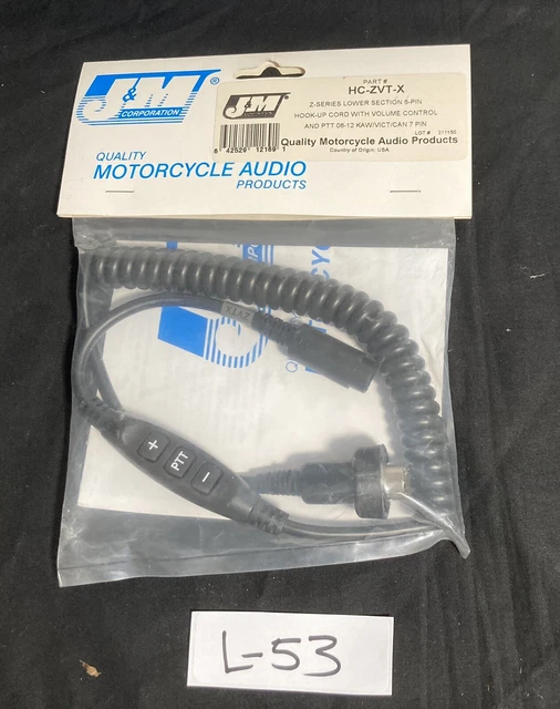 J&M 8 pin hookup cord volume control and PTT lower section z-series HC-ZVT-X