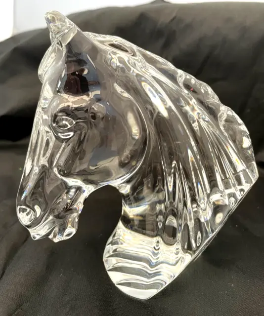 Waterford Crystal Glass Horse Head Figurine Paperweight Ornament 6" inches Tall
