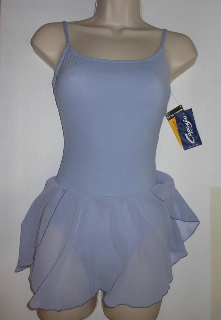 Capezio MC150 Adjustable Strap Cami Skirted Leotard Dress Ladies Heather New Tag