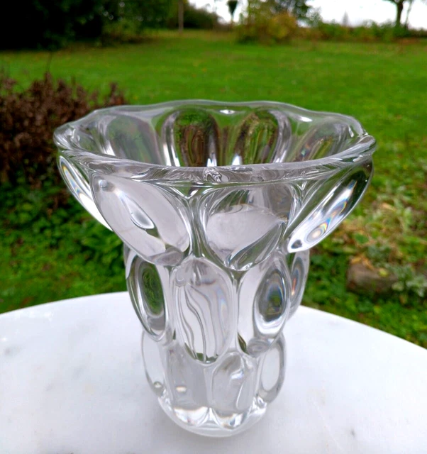 Vase Daum en pâte de cristal de la collection "Roses" hauteu