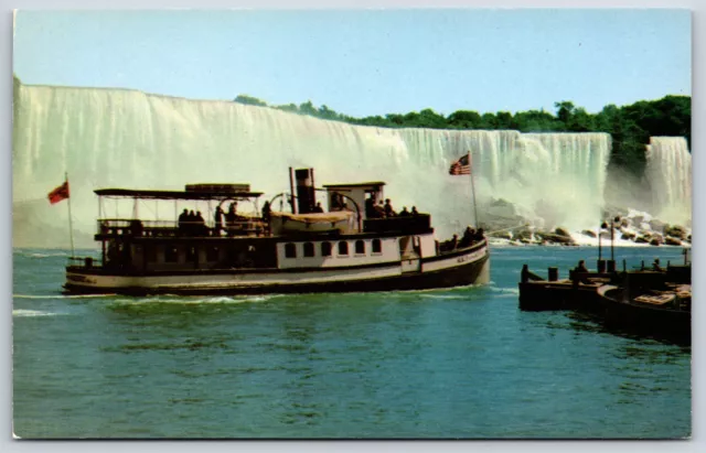 Postcard Maid Of The Mist Steamer Approaching Dock At Niagara Falls, Unposted