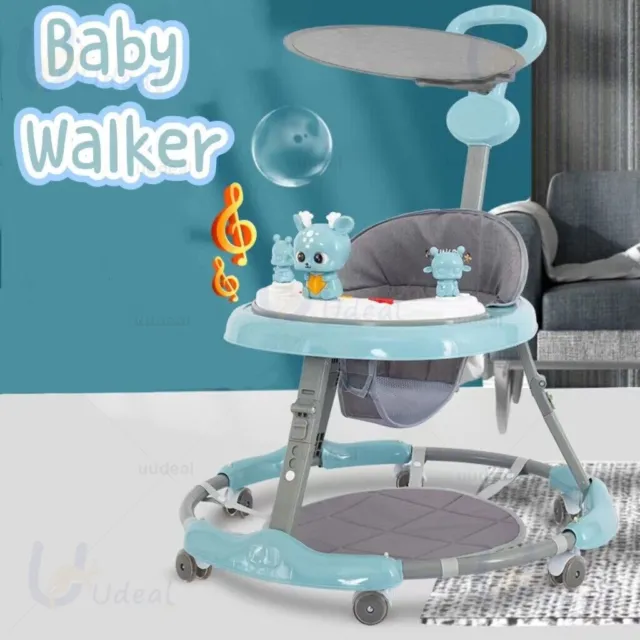 Upgrade Baby Walker Stroller Play Activity Music Kids Ride On Toy Car Adjustable