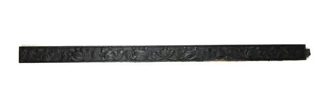 Antique 19th C Decorative Floral Carved Wood Architectural Salvage Element