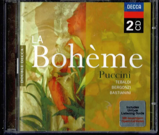 DECCA 2 CDs GERMAN TEBALDI, BERGONZI - PUCCINI LA BOHEME