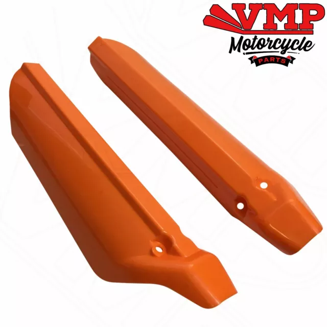 Lexmoto Adrenaline 125 Front Fork Leg Guard Cover Plastic Left Right Pair Orange