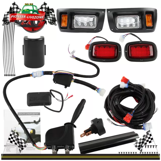 For Club Car Accessories DS 1993+ LED Golf Cart Deluxe Street Legal Light Kit