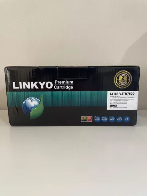 LINKYO+LY-BR-TN760D+Black+Toner+Cartridge+for+Brother+TN760 for