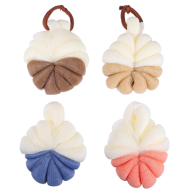 4 Pcs Badekugel Badeblume Duschbürste Für Den Körper Duschhocker Luffa